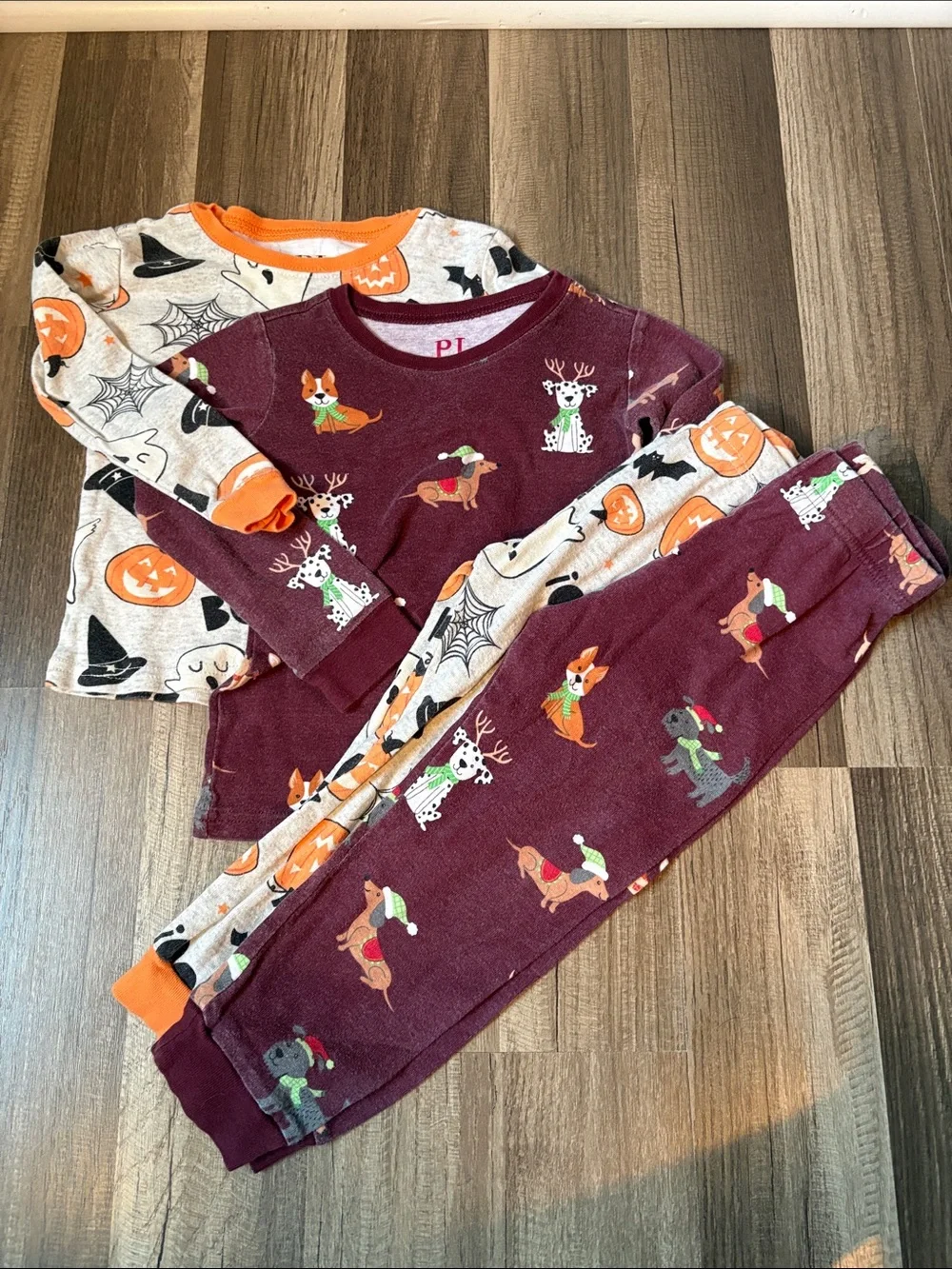 Set of 4 Size 3T Pajamas with Short and Long Sleeves bundle / Lot